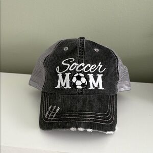 Soccer Mom Black and Gray Cap